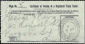 Mount Edgcumbe Registration Receipt