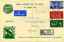 Reg. Cover to Nyasaland